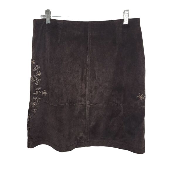 Eddie Bauer Seattle Suede 90s vintage floral skirt size 12 - Picture 2 of 8